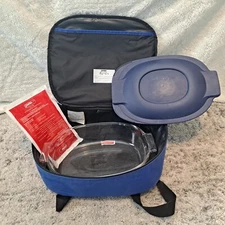 Pyrex Portables Hot/Cold Bag & Glass Casserole Pan, The Way To Go 3 Qt  13x9x2