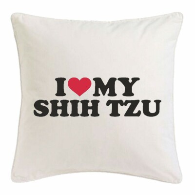 KISSENBEZUG 40X40cm I LOVE MY SHIH TZU - HUNDESPORT - RASSEHUND - HUNDEZUCHT -