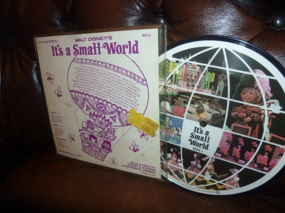 Walt Disney's It's a Small World, USA Wonderland Music PICTURE DISC WD-2 7" 1975 - Bild 3 von 4