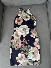 Windsor Floral Lace Halter Bodycon Dress S Sleeveless Party Cocktail