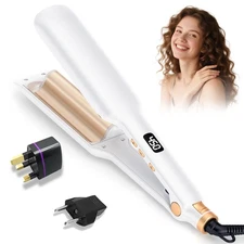 Curling Iron Hair Crimper Waver, 1/2 Inch Beach Waves Curling Wands, Ceramic ...