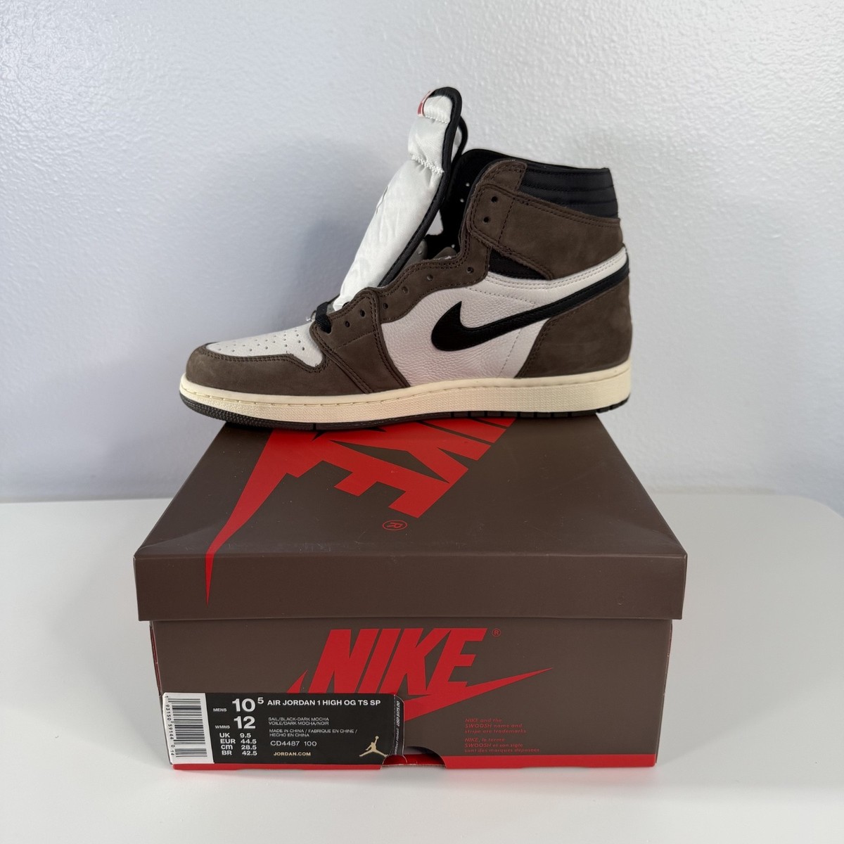 Nike Air Jordan 1 High OG Travis Scott Mocha CD4487-100 Size 10.5
