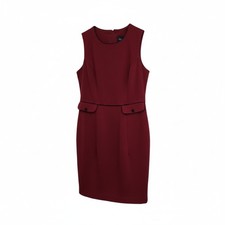 Vintage Dress 10 Celia Ryan A Line Round Neck Claret Sleeveless Cocktail Party 