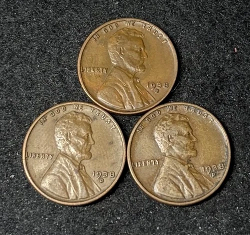 Photo of a 1938-D Lincoln Wheat Cent from an eBay listing that sold on Jul 21, 2026