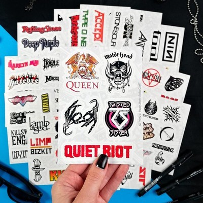 Lot De 100 Autocollants Rock And Roll - Pour Adultes Et Adolescents - En Vinyle Imperméable - Pour Skateboard, Ordinateur Portable, Snowboard, Guitare