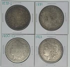 1878-S 1881 1900-O 1921 Morgan Dollar Lot of 4