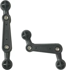 2 Pack 17mm Double Sided Ball Mount Arm 4'' Extension Rod Joint Black 