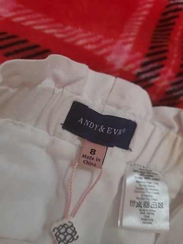 NWT Andy & Evan Girls Size 8 Linen Blend White Ruffle Skirt Stitch Fix - Picture 2 of 6
