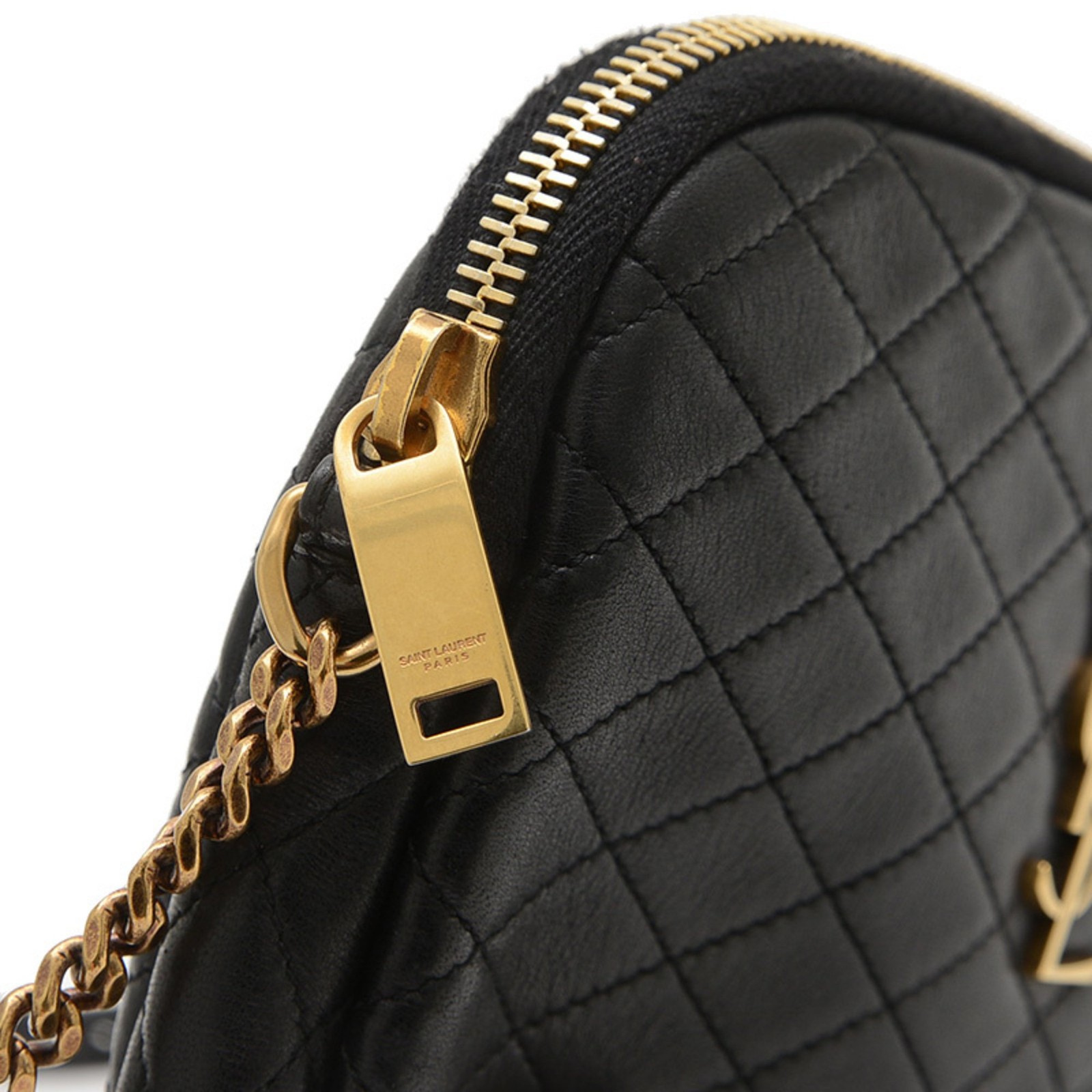 Borsa per fotocamera Yves Saint Laurent Paris Gaby tracolla pelle di agnello nera G... GZl19pkz