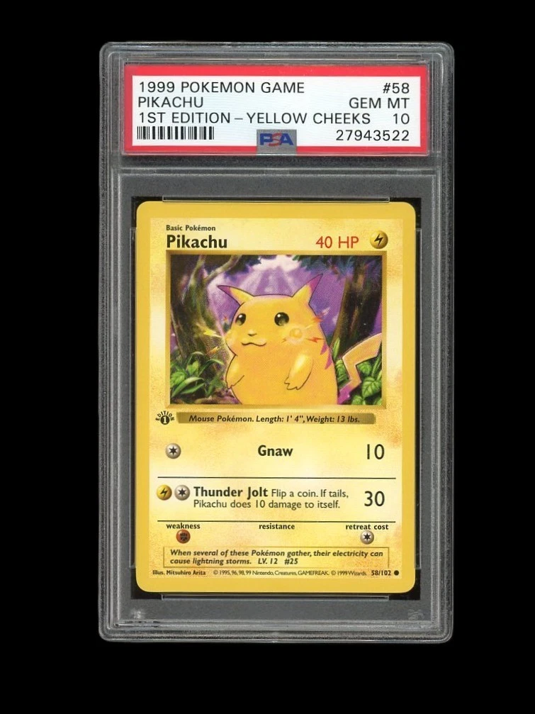 1999 10 PSA イエローチークス 海外版　ピカチュウ 1999年 ピカチュウ カルドバ - レッドチーク 10 PSA ポケモンカードゲーム
