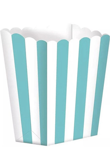 Light Blue Popcorn Treat Boxes 5ct 2.5x5.3x1.5” - 第 1/3 張圖片
