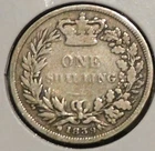 British Silver Shilling - 1839 (Early date) - Queen Victoria