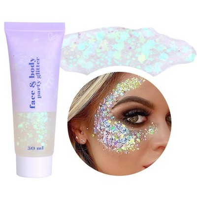KörperGlitterGel,gesicht glitzert körper gel pailletten schimmernder Flüssigl...