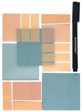 DiverseBee Transparent Sticky Notes (Includes Quick Dry Pen), Cute Clear Stic...