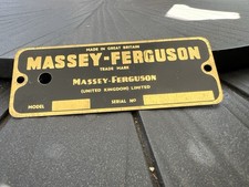 Original Massey Ferguson Brass Implement Plate New Old Stock