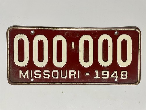 1948 Missouri Sample License, RARE!!