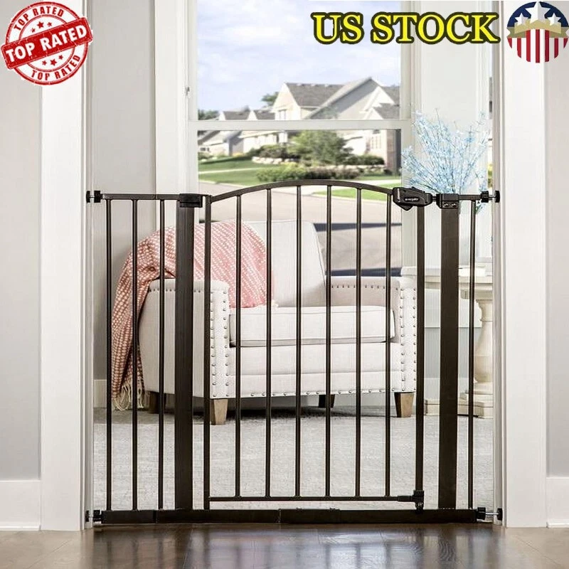 Extra Tall Arched Baby Gate All-Steel 29-35" Wide 36" Safety Home Playroom New