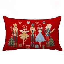 Rguct Christmas Pillow Covers 12x20 Inch Red 20" x 12" Pack of 1 , Sc17-b