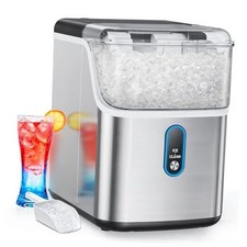 Nugget Ice Maker Countertop, HOMEZAY Pebble Ice Maker with Soft Chewable