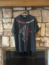 VTG 90s/y2k Premier Fighter MMA T-Shirt Sz L USA made Black Double Side Graphic