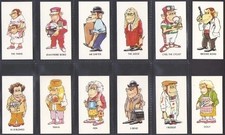BROOKE BOND (TEA)-FULL SET- CHIMP STICKERS 1986 (12 CARDS) EXCELLENT+++