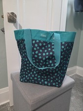 Thirty One Essential Storage Tote in Navy Lotsa Dots