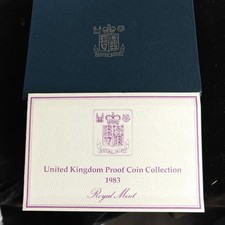 1983 Royal Mint Proof coin set blue case c/w coa free postage 🇬🇧