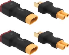 4x XT30 Connector to Deans T Plug Male Female Adapter Compatible with RC Model D