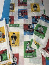 Vintage 1992 Thomas The Train Twin Fitted Sheet, Flat Sheet  2 Pillow Cases