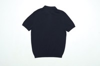 Hawes & Curtis Men's Navy Blue Short Sleeve Collared Button-Up Size L