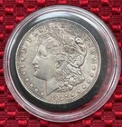 1921 $1 MORGAN SILVER DOLLAR  AU Very Nice in Capsule