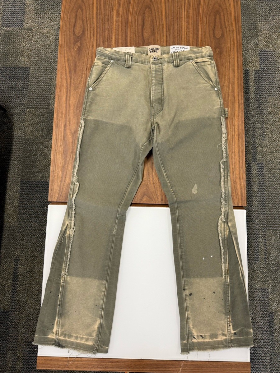 Gallery Dept. La Flare Carpenter Pants “Olive Green” Size 33 | eBay