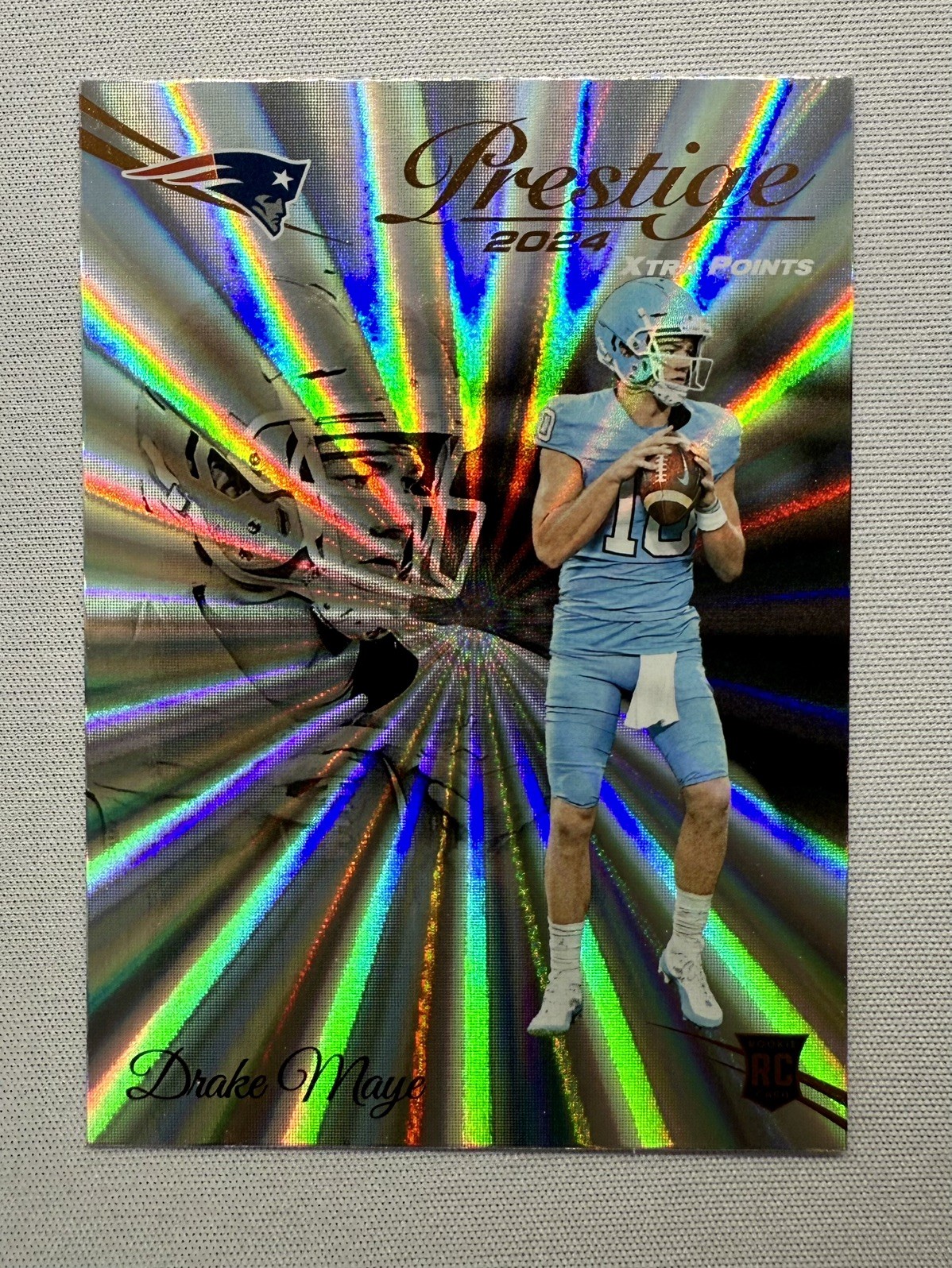 2024 Panini Prestige Xtra Points Sunburst #304 Drake Maye Patriots