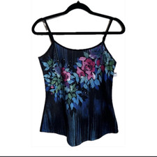 Candie's Floral Studded Spaghetti Strap Sleeveless Camisole Tank Top Size S