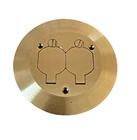 Steel City P 60 CACP 5-3/4 Inch Diameter Floor Box Cover Brass Duplex Receptacle