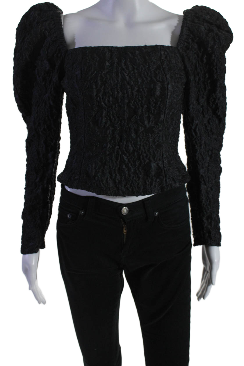 ALTRA Los Angeles Atelier + Other Stories blusa donna testurizzata nera taglia 4