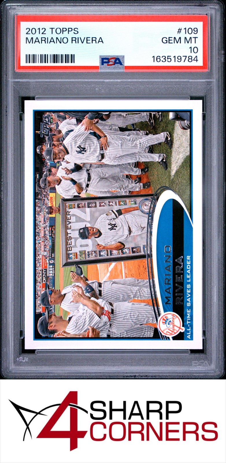 2012 TOPPS #109 MARIANO RIVERA YANKEES HOF PSA 10 view 1