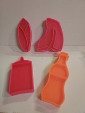 Vintage 1970s Mattel Lot TUFF STUFF PLASTIC PLAY FOOD, Set of 4