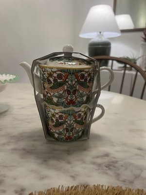 Lesser & Pavey Leonardo Collection William Morris STRAWBERRY THIEF ~ Tea For One