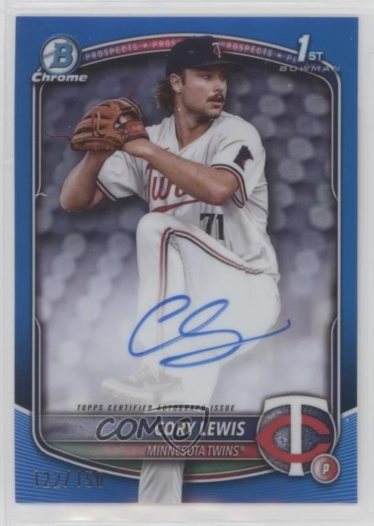 2025 Bowman Chrome Prospect Blue Refractor 122/150 Cory Lewis #CPA-CLE Auto 0z4u