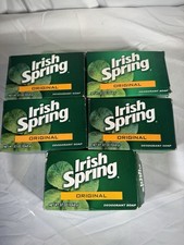Irish Spring Bar Soap DISCONTINUED Old Formula No Flaxseed Linwood 5 Pack 3.7 Oz