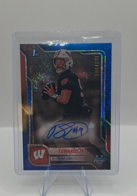 2025 Bowman U Auto Billy Edwards Jr #BCA-BE Blue Mini-Diamond Refractor/150