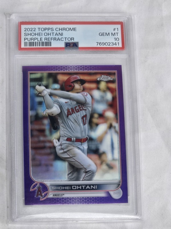 SHOHEI OHTANI PSA 10 2022 TOPPS CHROME #1 PURPLE REFRACTOR 187/250 ANGELS