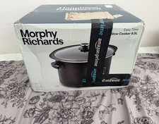 Image of Morphy Richards Easy Time Slow Cooker 6.5L Black Electric with Pot & Lid