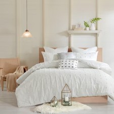 Intelligent Design Maize Cotton Jacquard Duvet Cover Set with Euro Shams and Thr