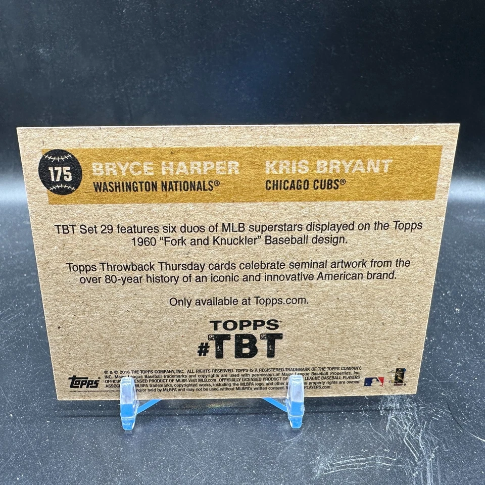 Bryce Harper Kris Bryant 2018 Throwback Thursday #TBT Online Exclusive /1029 - Image 2 of 2