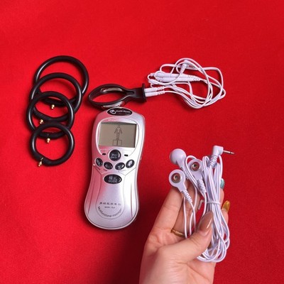 E-Stim Shock Penisring PenisPlug Prinzenzepter Ballstretcher Hodenring Enhance