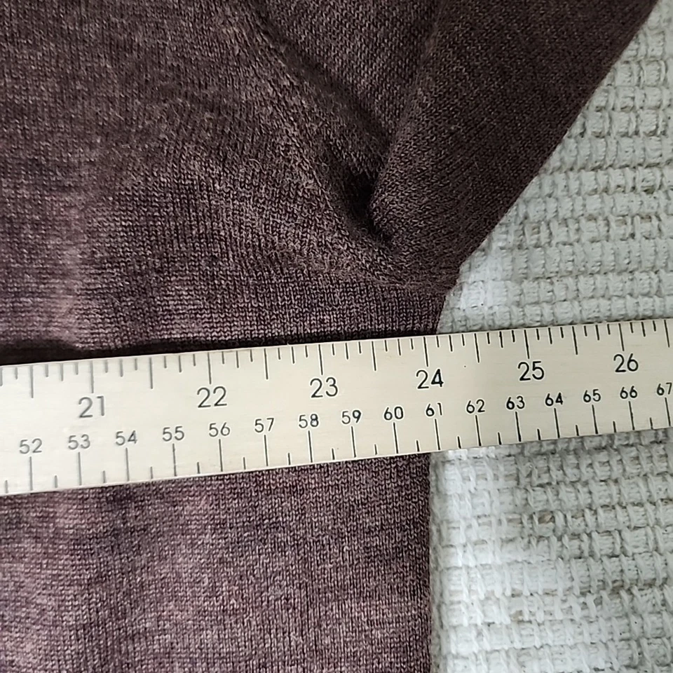 Linea Uomo Sweater Polo Mens 3XLT Brown Merino Wool Blend Casual Collar Pullover - Image 4 of 4