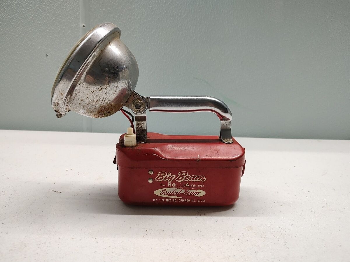 VTG Big Beam No 166 Flashlight Hand Lantern Prop Tools VTG Big Beam No 166 Flashlight Hand Lantern Prop Tools
