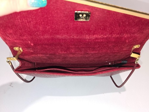 Vintage Glomesh Bag Burgundy + Card Holder Beautiful Condition 1960s/70s? - Picture 7 of 24